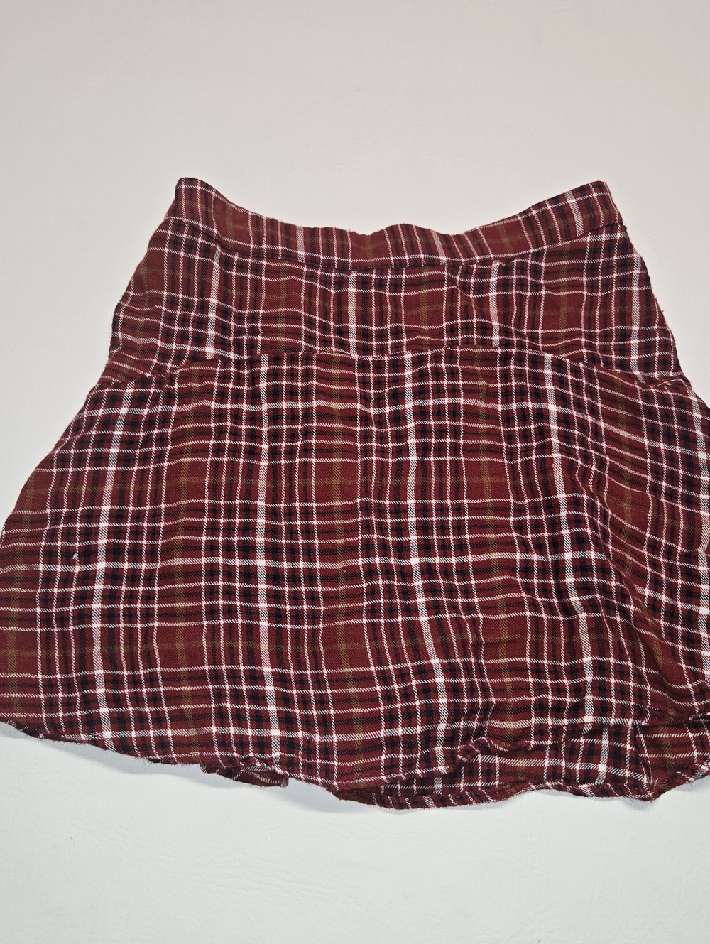 Altar'd state plaid red skirt pull on size M